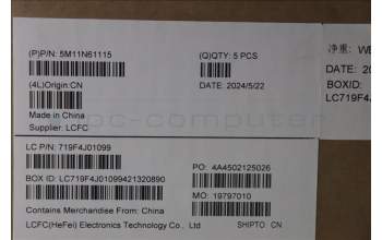 Lenovo 5M11N61115 C-Cover with keyboard,UK English,Deep Black,FingerPrint Reader,WLAN