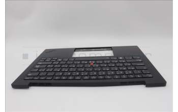 Lenovo 5M11N61118 C-Cover with keyboard, Arabic, Deep Black, FingerPrint Reader, WLAN, US