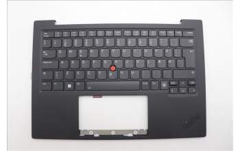 Lenovo 5M11N61124 C-Cover with keyboard, Danish, Deep Black, FingerPrint Reader, WLAN, UK