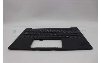 Lenovo 5M11N61124 C-Cover with keyboard, Danish, Deep Black, FingerPrint Reader, WLAN, UK