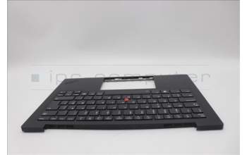 Lenovo 5M11N61124 C-Cover with keyboard, Danish, Deep Black, FingerPrint Reader, WLAN, UK