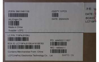 Lenovo 5M11N61135 C-Cover with keyboard, Italian, Deep Black, FingerPrint Reader, WLAN, UK