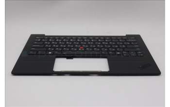 Lenovo 5M11N61153 C-Cover with keyboard, Ukraine, Deep Black, FingerPrint Reader, WLAN, US