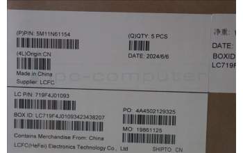 Lenovo 5M11N61154 C-Cover with keyboard, Canadian French 058, Deep Black, FingerPrint Reader, WWAN, UK