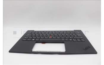 Lenovo 5M11N61154 C-Cover with keyboard, Canadian French 058, Deep Black, FingerPrint Reader, WWAN, UK