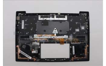 Lenovo 5M11N61161 C-Cover with keyboard, Danish, Deep Black, FingerPrint Reader, WWAN, UK