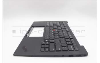 Lenovo 5M11N61164 C-Cover with keyboard, US English Euro, Deep Black, FingerPrint Reader, WWAN, US