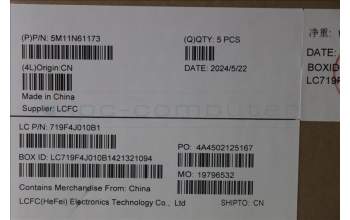 Lenovo 5M11N61173 C-Cover with keyboard, Japanese, Deep Black, FingerPrint Reader, WWAN, JP