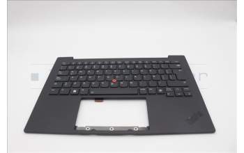 Lenovo 5M11N61175 C-Cover with keyboard, Spanish LA, Deep Black, FingerPrint Reader, WWAN, UK