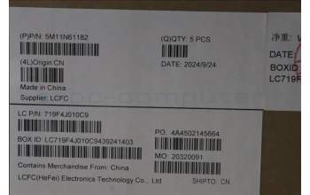 Lenovo 5M11N61182 C-Cover with keyboard,Spanish,Deep Black,FingerPrint Reader,WWAN