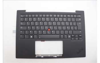 Lenovo 5M11N61193 C-Cover with keyboard, Belgian, Deep Black, FingerPrint Reader, WWAN, UK