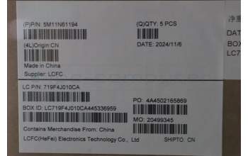 Lenovo 5M11N61194 C-Cover with keyboard, Brazil Portuguese, Deep Black, FingerPrint Reader, WWAN, UK