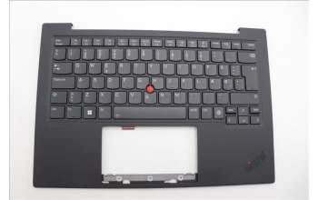 Lenovo 5M11N61198 C-Cover with keyboard, Danish, Deep Black, FingerPrint Reader, WWAN, UK
