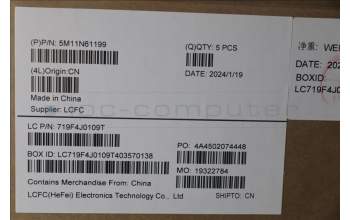 Lenovo 5M11N61199 C-Cover with keyboard, USA English, Deep Black, FingerPrint Reader, WWAN, US