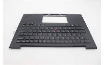 Lenovo 5M11N61199 C-Cover with keyboard, USA English, Deep Black, FingerPrint Reader, WWAN, US