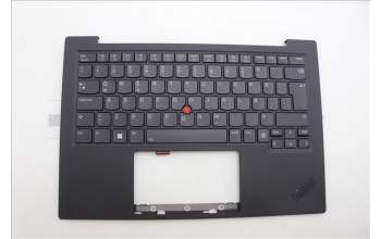 Lenovo 5M11N61208 C-Cover with keyboard, Icelandic, Deep Black, FingerPrint Reader, WWAN, UK