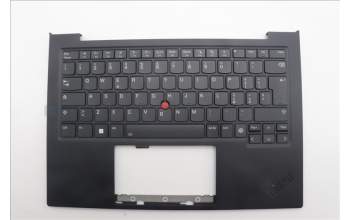 Lenovo 5M11N61209 C-Cover with keyboard, Italian, Deep Black, FingerPrint Reader, WWAN, UK