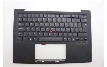 Lenovo 5M11N61220 C-Cover with keyboard, Swedish/Finnish, Deep Black, FingerPrint Reader, WWAN, UK