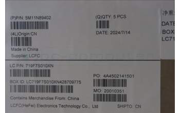 Lenovo 5M11N89402 C-Cover with keyboard, Czech Slovakian, Black, Backlight, UK