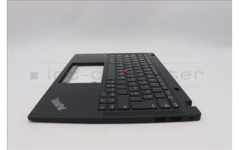 Lenovo 5M11N89411 C-Cover with keyboard, Estonian, Black, Backlight, UK