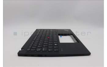 Lenovo 5M11N89411 C-Cover with keyboard, Estonian, Black, Backlight, UK