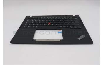 Lenovo 5M11N89424 C-Cover with keyboard, German, Black, Backlight, UK