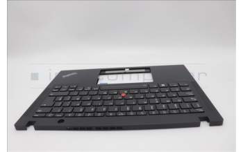 Lenovo 5M11N89468 C-Cover with keyboard, Spanish, Black, Backlight, UK