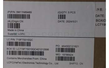 Lenovo 5M11N89489 C-Cover with keyboard, UK English, Black, Backlight, UK