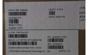 Lenovo 5M11N89490 MECH_ASM BL KB BK MG UK PMX