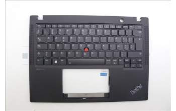 Lenovo 5M11N89503 C-Cover with keyboard, Belgian, Black, Backlight, WWAN, UK