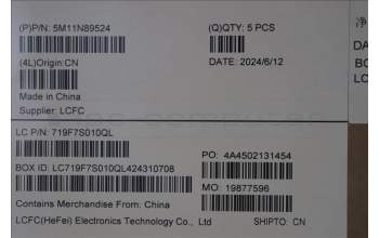 Lenovo 5M11N89524 C-Cover with keyboard, Estonian, Black, Backlight, WWAN, UK