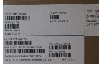 Lenovo 5M11N89596 C-Cover with keyboard, Turkish, Black, Backlight, WWAN, UK