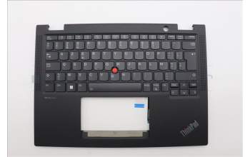 Lenovo 5M11N89835 C-Cover with keyboard, Belgian, Black, Backlight, UK