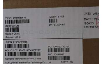 Lenovo 5M11N89835 C-Cover with keyboard, Belgian, Black, Backlight, UK