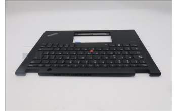 Lenovo 5M11N89836 C-Cover with keyboard, Belgian, Black, Backlight, UK
