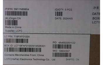 Lenovo 5M11N89854 C-Cover with keyboard, USA English, Black, Backlight, US