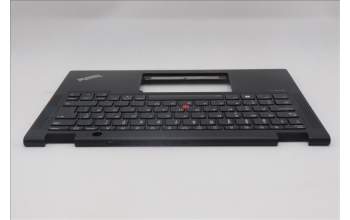 Lenovo 5M11N89857 C-Cover with keyboard, Estonian, Black, Backlight, UK