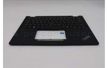 Lenovo 5M11N89868 C-Cover with keyboard, German, Black, Backlight, UK