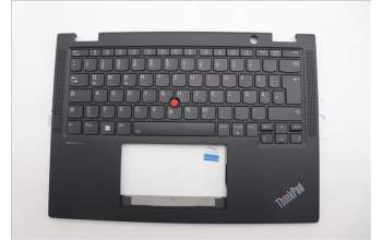 Lenovo 5M11N89869 C-Cover with keyboard, German, Black, Backlight, UK