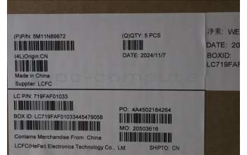 Lenovo 5M11N89872 C-Cover with keyboard, Greek, Black, Backlight, US