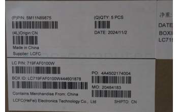 Lenovo 5M11N89875 C-Cover with keyboard, Hebrew, Black, Backlight, US