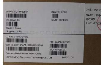 Lenovo 5M11N89887 C-Cover with keyboard, Japanese, Black, Backlight, JP