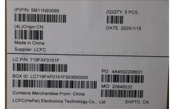 Lenovo 5M11N93099 C-Cover with keyboard, Russian, Black, Backlight, US