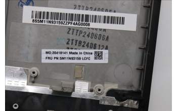 Lenovo 5M11N93159 C-Cover with keyboard, Estonian, Black, Backlight, WWAN, UK