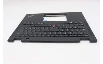 Lenovo 5M11N93166 C-Cover with keyboard, French, Black, Backlight, WWAN, US