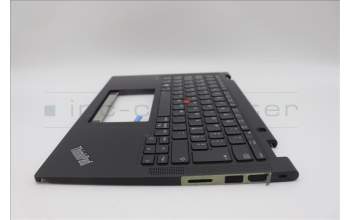 Lenovo 5M11N93186 C-Cover with keyboard, Italian, Black, Backlight, WWAN, UK