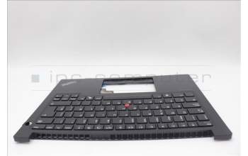 Lenovo 5M11N93266 C-Cover with keyboard, Spanish, Black, UK