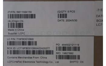 Lenovo 5M11N94159 C-Cover with keyboard, Canadian French 058, Black, Backlight, UK