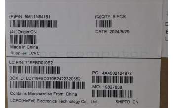 Lenovo 5M11N94161 C-Cover with keyboard, Arabic, Black, Backlight, US