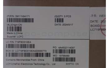 Lenovo 5M11N94171 C-Cover with keyboard, Danish, Black, Backlight, UK